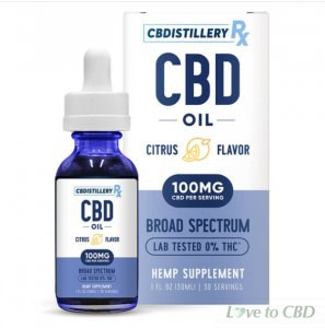CBDISTILLERY RX - CBD TINCTURE - BROAD SPECTRUM CITRUS - 3000MG