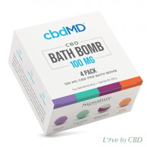 CBDMD - CBD BATH - BATH BOMBS 4 PACK - 100MG