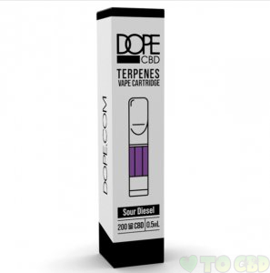 DOPE CBD - CBD CARTRIDGE - SOUR DIESEL - 200MG-400MG