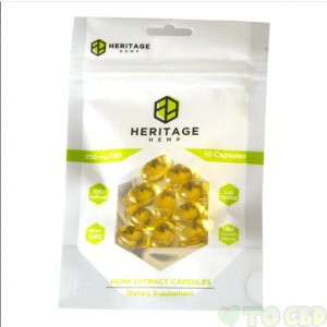 HERITAGE HEMP - CBD SOFT GELS - 10 COUNT - 25MG