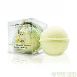 HOLY LEAF - CBD BATH - CITRUS BATH BOMB - 150MG