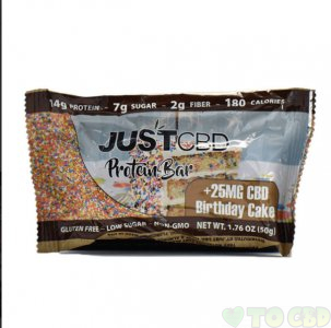 JUSTCBD - CBD EDIBLE - BIRTHDAY CAKE PROTEIN BAR - 25MG