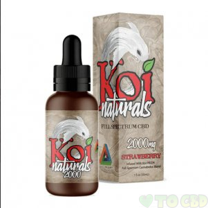 KOI CBD - CBD TINCTURE - KOI NATURALS STRAWBERRY 30ML - 250MG-2000MG