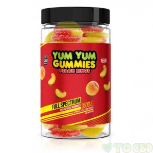 Yum Yum Gummies - CBD Full Spectrum Peach Rings - High Strength